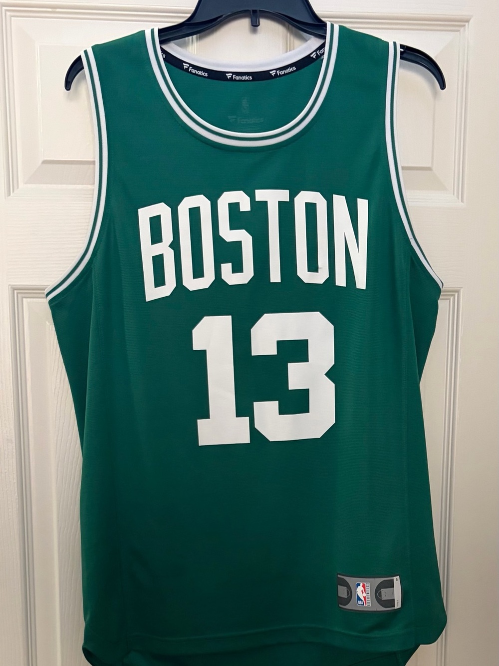 Fanatics Boston green and white #13 Basketball Jersey